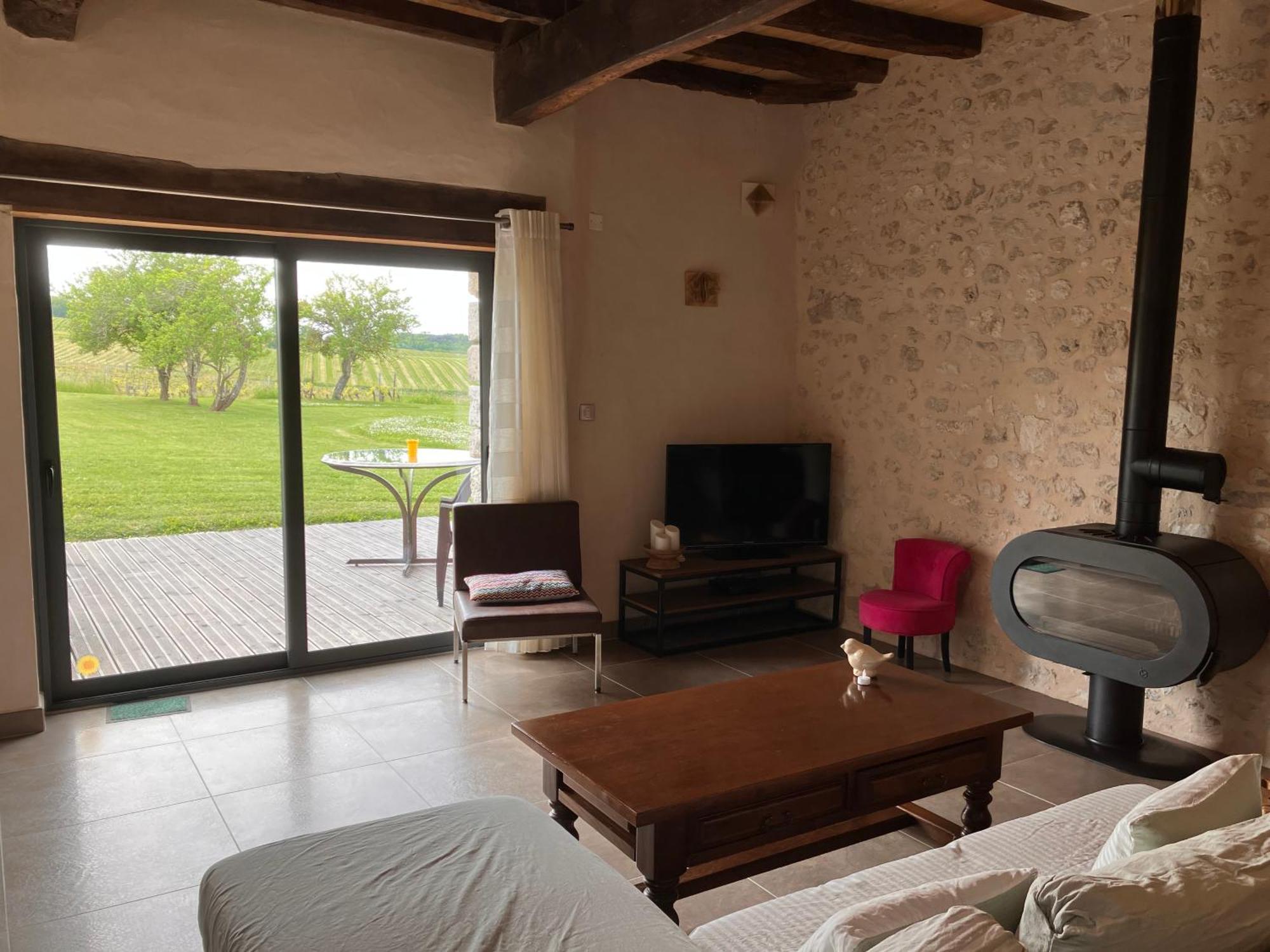 Perigourdine Avec Spa Et Vue Pomport Экстерьер фото